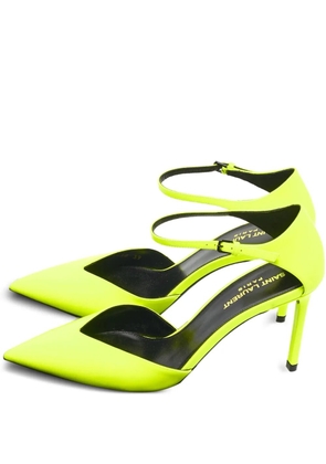 Saint Laurent Pre-Owned Anja patent-leather pumps - Yellow