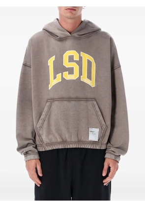 Satisfy text-print hoodie - Neutrals