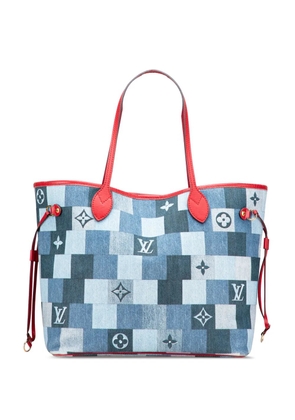 Louis Vuitton Pre-Owned 2019-2025 Monogram Denim Patchwork Neverfull MM tote bag - Blue