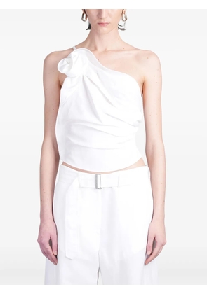 Magda Butrym one-shoulder draped top - White