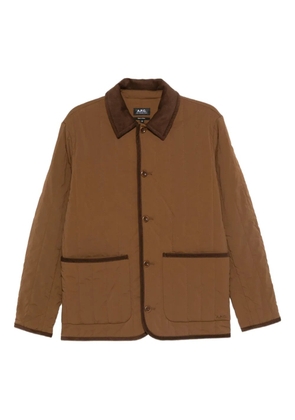 A.P.C. quilted-pattern jacket - Brown