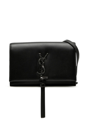 Saint Laurent Pre-Owned 2013-2025 Leather Beaded Hardware Monogram Kate Tassel Wallet on Chain crossbody bag - Black