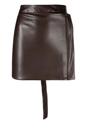 Eckhaus Latta high-waisted belted mini skirt - Brown