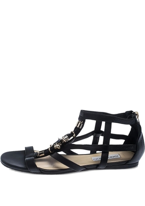 Jimmy Choo Pre-Owned leather cage sandals - Black