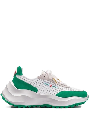 Casablanca perforated-panel logo-patch sneakers - White