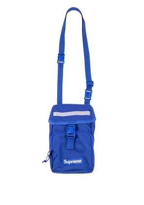 Supreme logo-patch camera bag - Blue