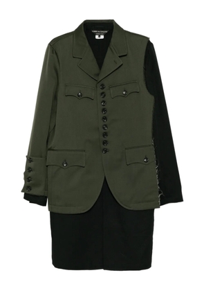 Comme des Garçons Homme Plus button-up layered coat - Green