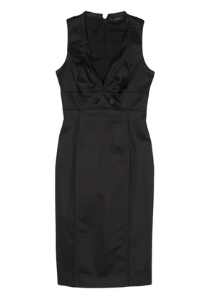 Gucci Pre-Owned 2000s V-neck midi dress - Black