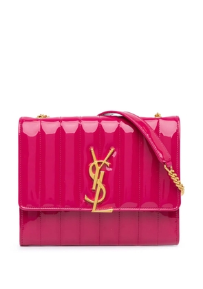 Saint Laurent Pre-Owned 2019 Medium Patent Vicky crossbody bag - Pink