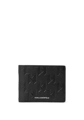 Karl Lagerfeld small K/Loom bi-fold leather wallet - Black