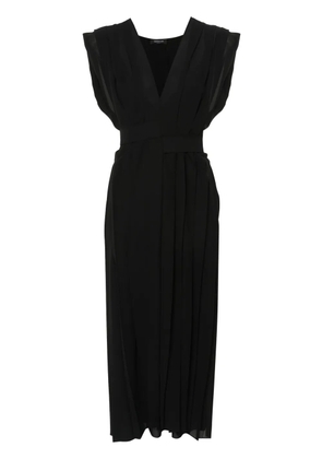 Fabiana Filippi pleated crepe maxi dress - Black
