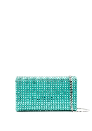 Amina Muaddi Paloma crystal-embellished clutch bag - Green