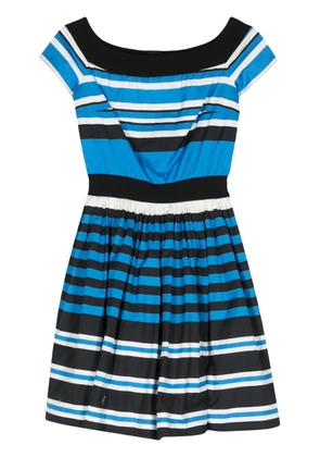 Prada Pre-Owned 2000s striped flared mini dress - Blue