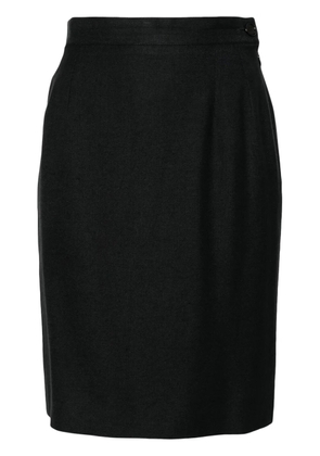 Saint Laurent Pre-Owned 1990s A-line miniskirt - Black