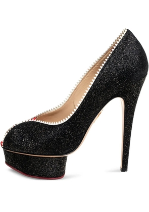 Charlotte Olympia pre-owned 140mm peep-toe platform pumps - Black