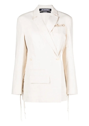 Jacquemus La Veste Tibau Brodée blazer - Neutrals