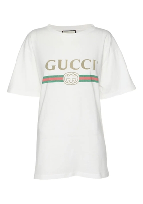 Gucci Pre-Owned logo-print T-shirt - White