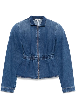 Nensi Dojaka gathered-waist denim jacket - Blue