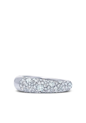 KWIAT 18K white gold diamond cobblestone band ring - Silver