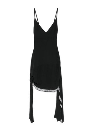 The Attico strapless embellished-hem mini dress - Black