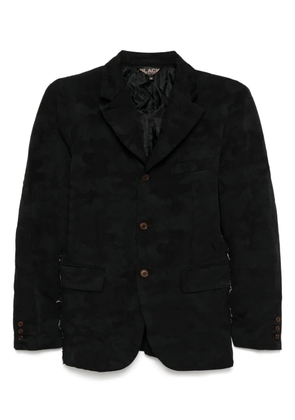 Black Comme Des Garçons camouflage jacquard zip jacket