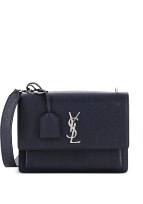 Saint Laurent Pre-Owned Sunset Satchel Leather Medium crossbody bag - Blue