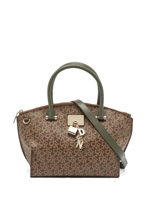 DKNY Vintage Pre-Owned monogram shoulder bag - Brown