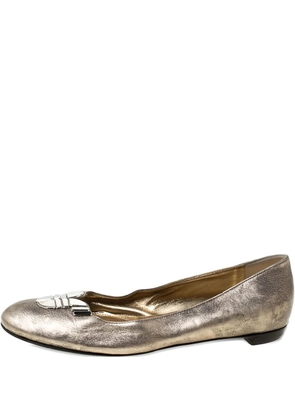 Sergio Rossi Vintage metallic ballet flats - Gold