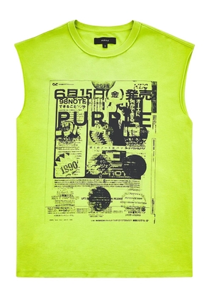 Purple Brand Good News graphic-print sleeveless T-shirt - Green