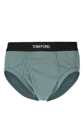 TOM FORD logo-waistband briefs - Green