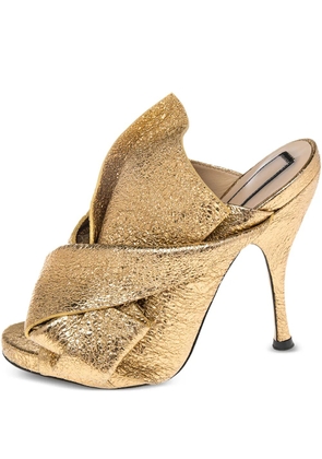 Nº21 pre-owned 110mm metallic open-toe sandals - Gold
