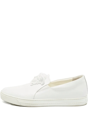 Versace Pre-Owned Medusa palazzo leather slip-on sneakers - White