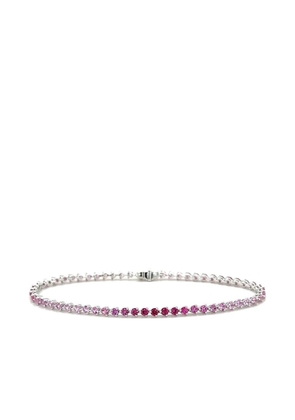 Lisa Nik 18K white gold sapphire Ombre bracelet - Silver