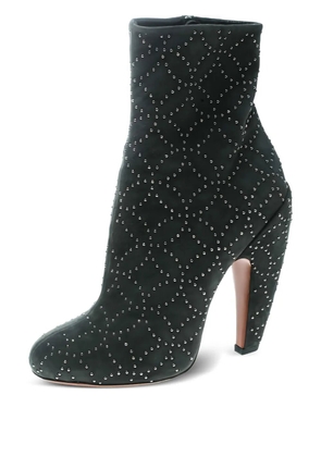 Alaïa Pre-Owned 2024 Studded Suede Boots - Grey
