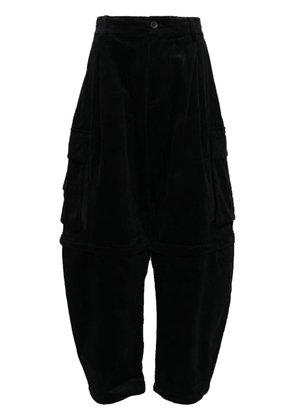 CROQUIS Corduroy Loose-Fit trousers - Black