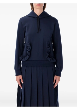 Comme Des Garçons Girl ruffled hooded knitwear - Blue