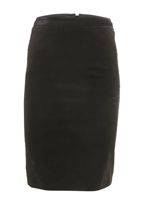 Gucci Pre-Owned velvet zipped skirt - Black