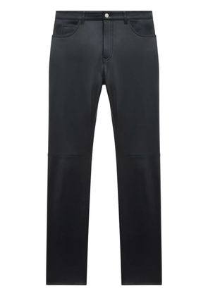 Courrèges leather straight-leg trousers - Black