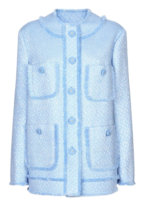Dolce & Gabbana DNA frayed tweed jacket - Blue