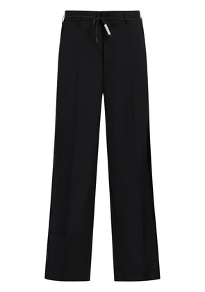 Marni satin-stripe trim trousers - Black