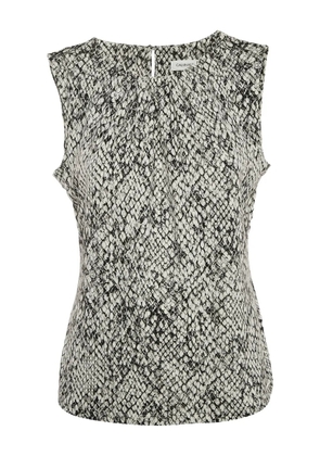 Calvin Klein Vintage snakeskin-print sleeveless top - White