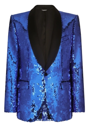 Dolce & Gabbana sequin-embellished suit - Blue