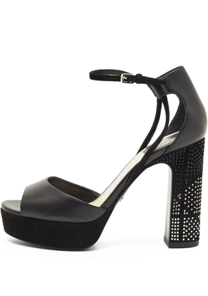 Christian Dior Pre-Owned leather platform sandals - Black