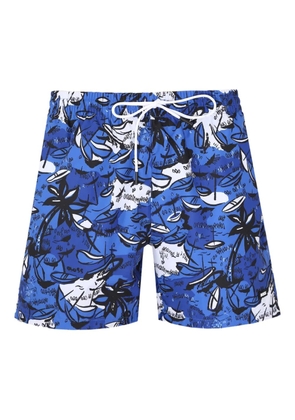 HUGO Willow print cycling shorts - Blue