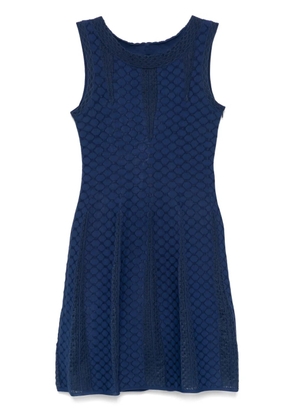 Alaïa Pre-Owned 2000s semi-sheer panels midi dress - Blue