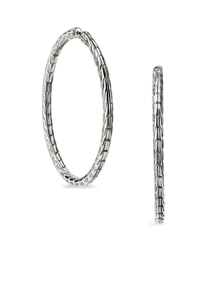 John Hardy sterling silver JH Essential Flex 39MM hoop earrings
