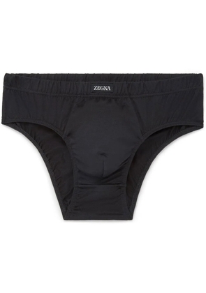 Zegna logo-waistband briefs - Black