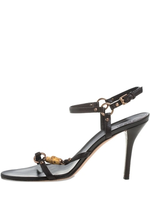 Gucci Pre-Owned 105mm bamboo-embellished leather sandals - Black