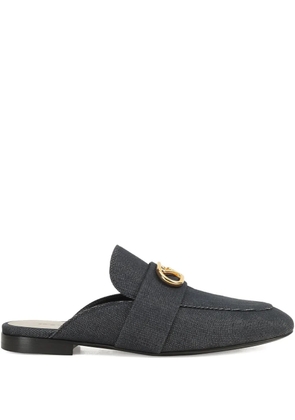 Sergio Rossi logo-plaque mules - Blue