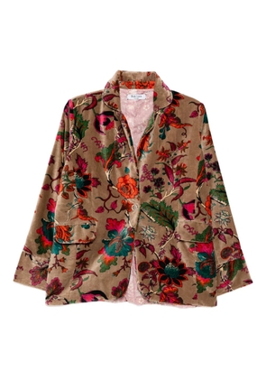 BLAKLACE floral pocket jacket - Brown